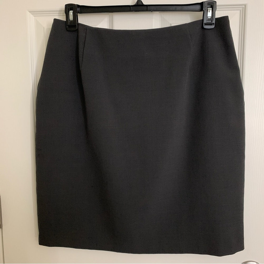 Dark grey pencil skirt. Fully lined. Machine wash and dry.
